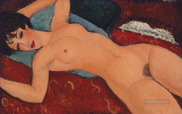 Amedeo Modigliani Painting - Nu Couche Rojo Desnudo Reclinado Amedeo Modigliani
